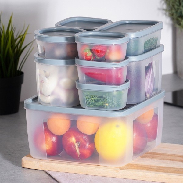 Контейнер для зберігання їжі, VILDE 259632, набір 10 ел., з кришками, для дому та пікніка