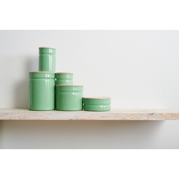 Pojemnik na żywność RIESS Slow Green 2,2 l z drewnianą pokrywą