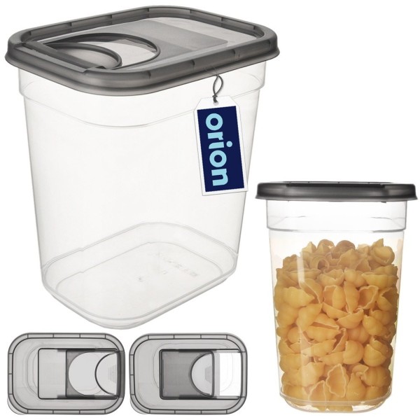 Контейнер Orion 127186 для сипучих з диспенсером, 1.9 л, для зберігання продуктів, сірий