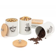 Набір контейнерів Zestaw, E-6058 — 3 шт. + масельниця, для зберігання продуктів, пластикові, герметичні