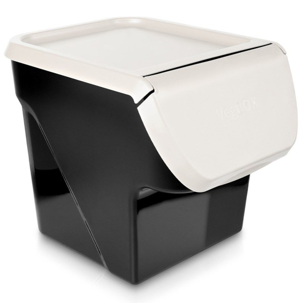 Контейнер VILDE 730510-P для овочів і фруктів, з кришкою, 13 л, сірий (зберігання картоплі та цибулі)