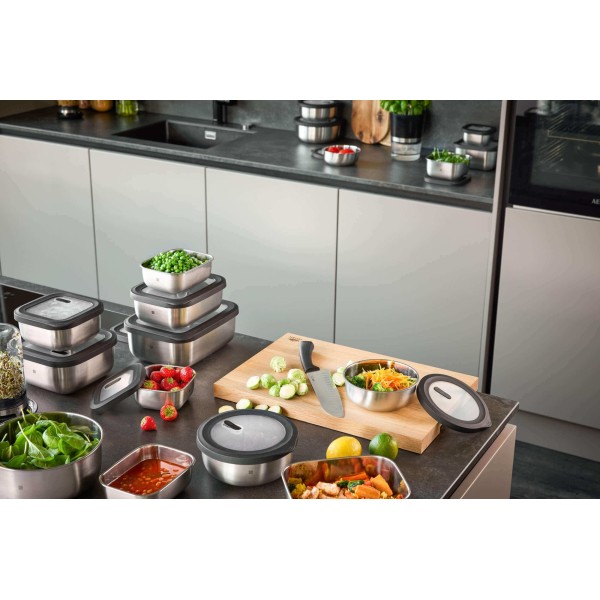 Контейнер GEFU Providо 600 ml, сталевий прямокутний для зберігання їжі