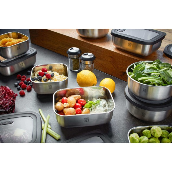 Контейнер GEFU Providо 600 ml, сталевий прямокутний для зберігання їжі