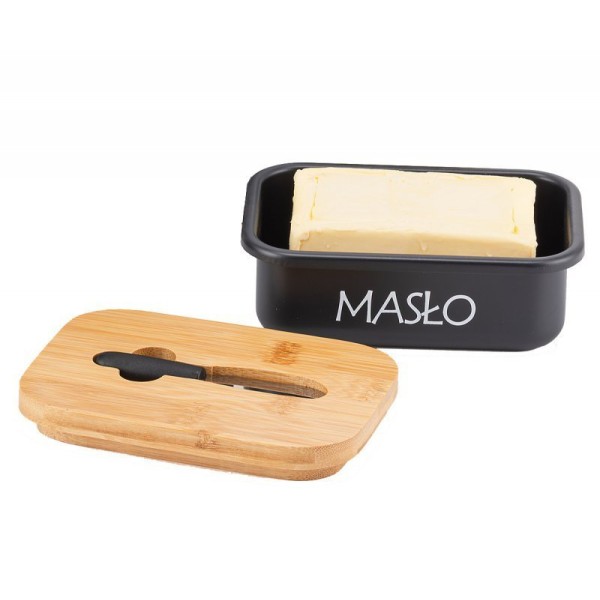 Набір контейнерів ZESTAW 4 + масельниця E-6055, кухонні для зберігання продуктів, пластикові компактні