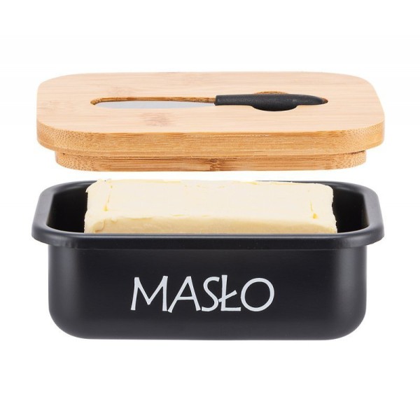 Набір контейнерів ZESTAW 4 + масельниця E-6055, кухонні для зберігання продуктів, пластикові компактні