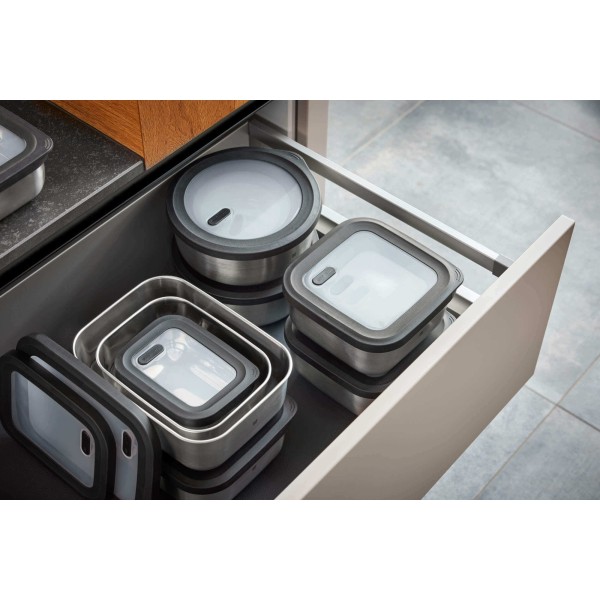 Контейнер для зберігання їжі, GEFU Provido, сталевий прямокутний 1.3 л (для холодильника)