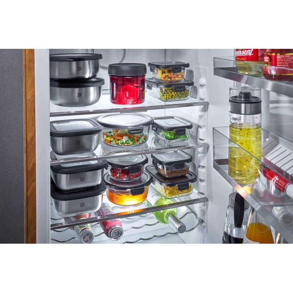 Контейнер для зберігання їжі, GEFU Provido, сталевий прямокутний 1.3 л (для холодильника)