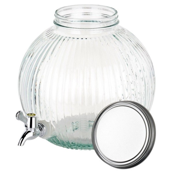 Диспенсер для напоїв, Excellent Houseware, Kulka 5.5L зі скляним глечиком і краном — для вечірок та подій