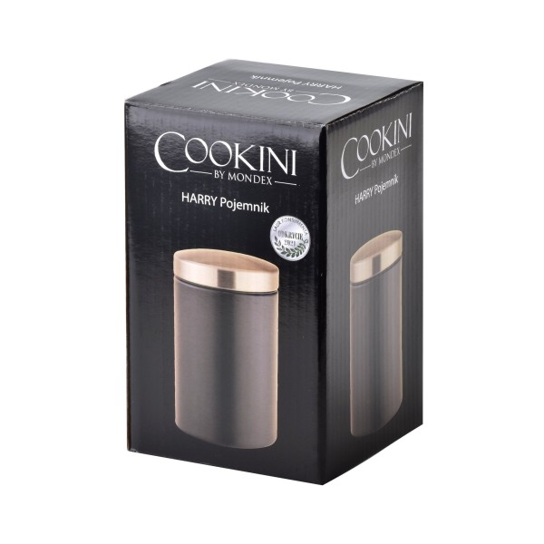 Контейнер HARRY Cookini 800 ml, квадратний 9,5×9,5×14,5 см — для зберігання продуктів у холодильнику