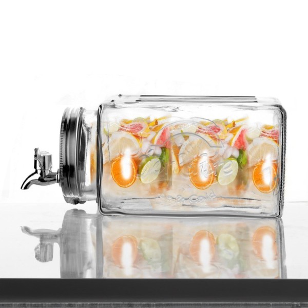 Диспенсер для напоїв Orion 143792, скляний 3.5 л з краном, для холодильника/пікніка