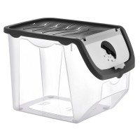 Контейнер ORION 730512-C для зберігання овочів і фруктів, з кришкою, 12 л, чорний (для картоплі та цибулі)