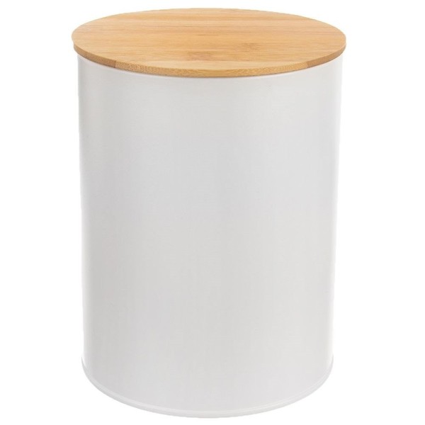 Контейнер для зберігання їжі, WHITELINE ORION 127541, металева банка біла 2.3L (кухня)