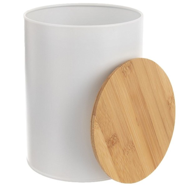 Контейнер для зберігання їжі, WHITELINE ORION 127541, металева банка біла 2.3L (кухня)