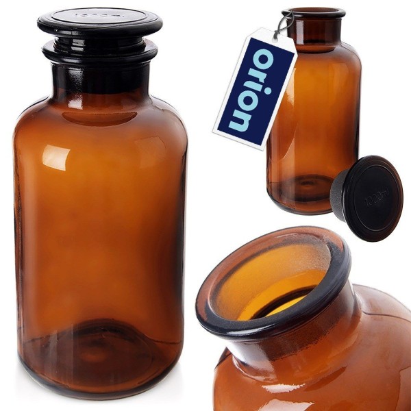 Посудина для зберігання їжі, ORION 127592, скляна, корок, широка шийка, 1 л (для сипких та рідких продуктів)