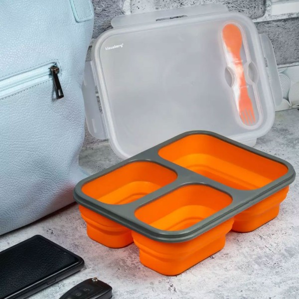 Pojemnik obiadowy Klausberg KB-7024 lunchbox silikonowy 3-komorowy 1100 ml
