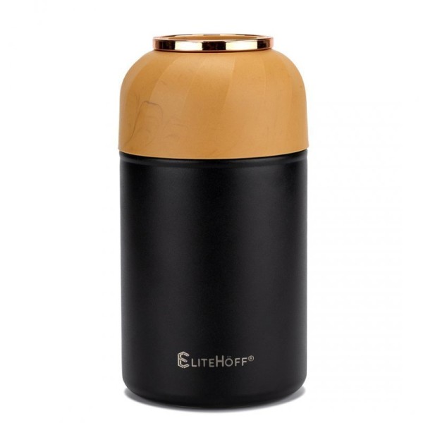 Термос для обіду, E-8247, 1050 мл з мискою і складною ложкою — для збереження гарячої їжі навесні/на роботі