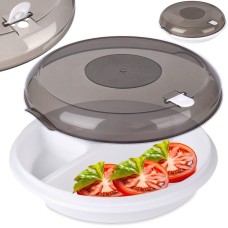 Контейнер для мікрохвильовки, EXCELLENT HOUSEWARE, модель 229123 — роздільний 25 см для розігріву їжі