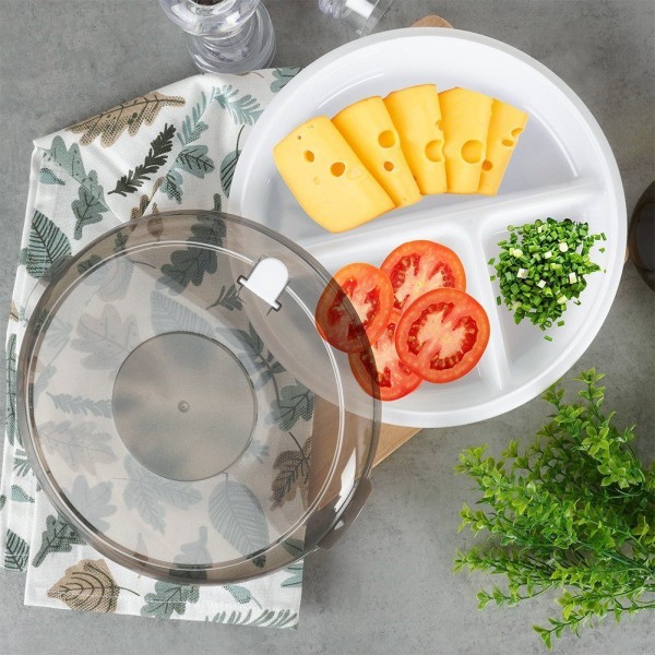 Контейнер для мікрохвильовки, EXCELLENT HOUSEWARE, модель 229123 — роздільний 25 см для розігріву їжі