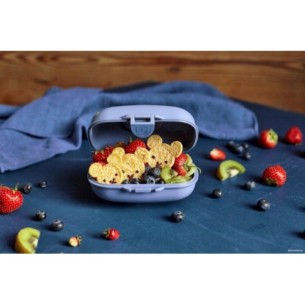 Ланчбокс MB, Gram Blue Infinit — дитячий контейнер для шкільного обіду, герметичний, 3 відсіки