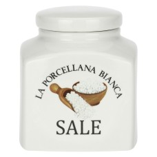 Pojemnik na sól La Porcellana Bianca Conserva 1,1 l do przechowywania przypraw