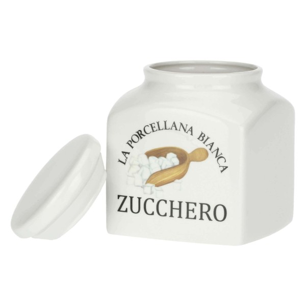 Pojemnik na cukier La Porcellana Bianca Conserva 1,1 l do przechowywania cukru w kostce
