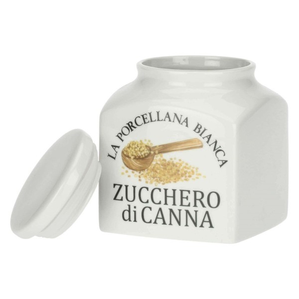 Pojemnik na cukier trzcinowy La Porcellana Bianca Conserva do przechowywania 1,1 l