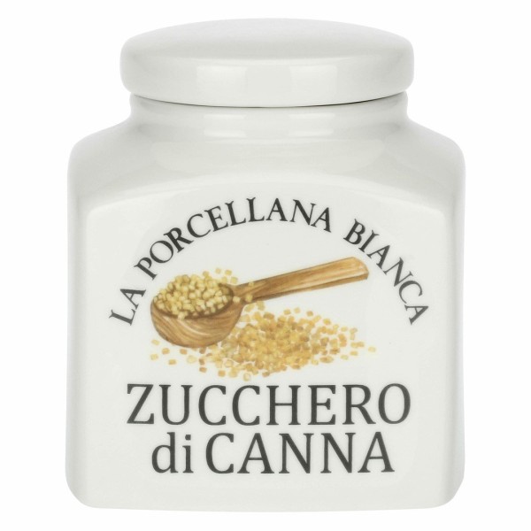 Pojemnik na cukier trzcinowy La Porcellana Bianca Conserva do przechowywania 1,1 l