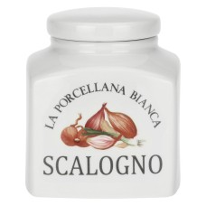 Pojemnik na szalotkę La Porcellana Bianca Conserva 1,8 l do przechowywania przypraw