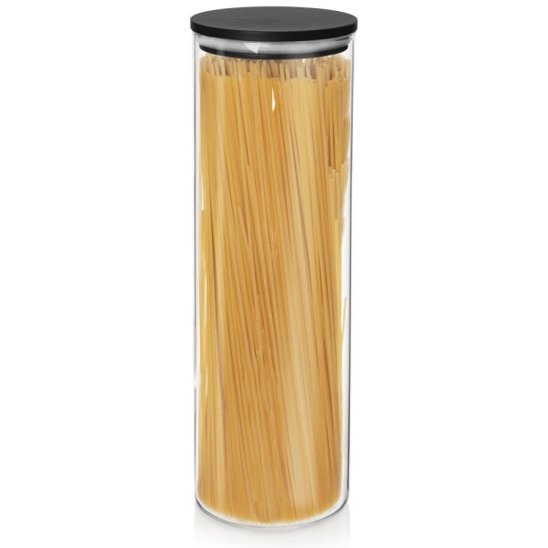 Контейнер для сипучих Orion 127581, скляний 1.5 л з кришкою і гумкою для зберігання продуків