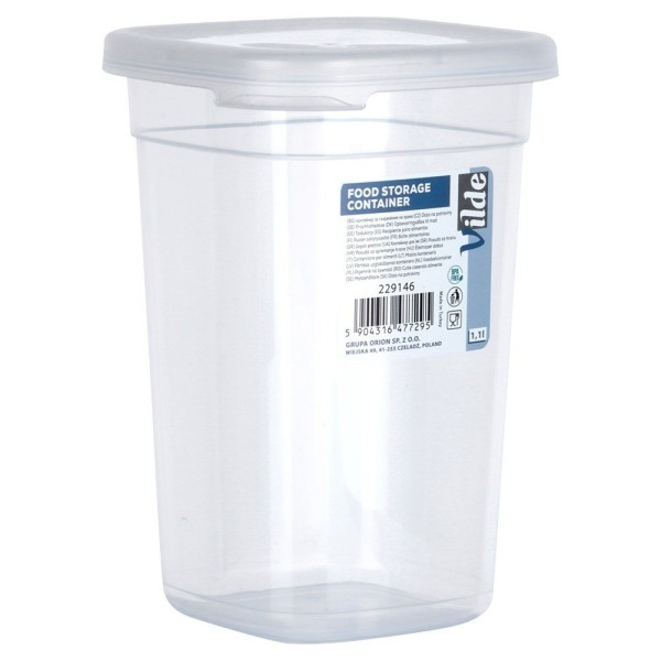 Контейнер для сипучих VILDE 229146, 1 л, з кришкою — для зберігання цукру, солі, макаронів
