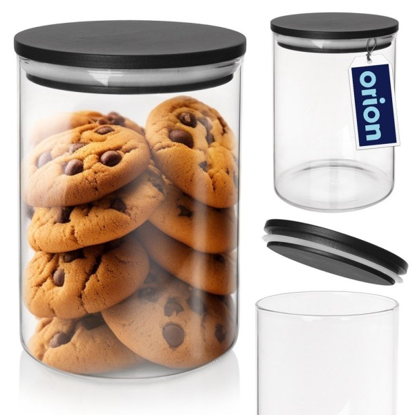 Контейнер для сипучих ORION 127578, скляний 600 мл з кришкою та ущільнювачем (для зберігання спецій)