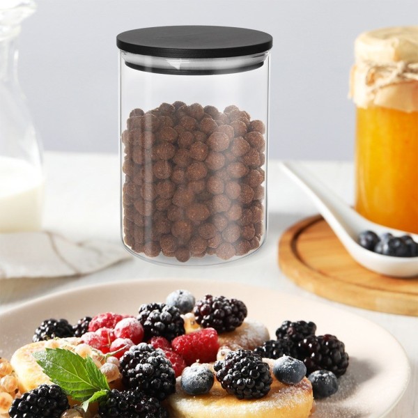 Контейнер для сипучих ORION 127578, скляний 600 мл з кришкою та ущільнювачем (для зберігання спецій)