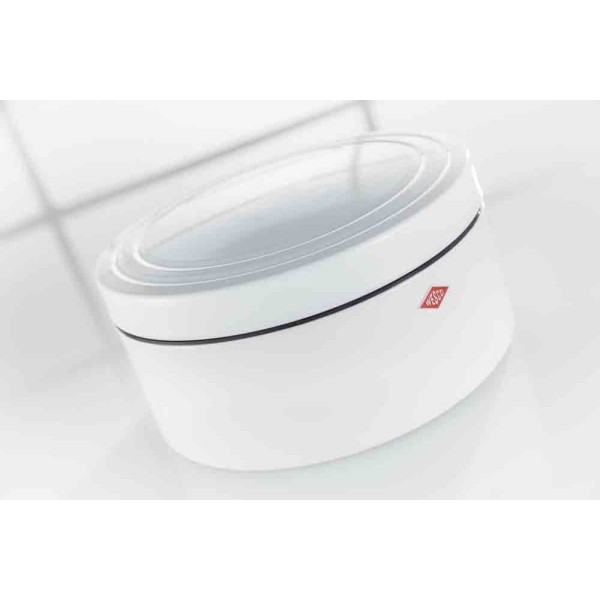 Pojemnik na pieczywo, MATT, okrągły biały – do przechowywania chleba i bułek