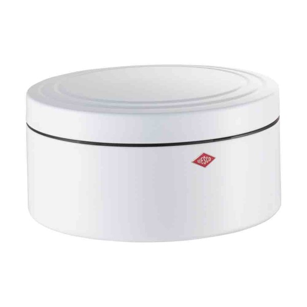 Pojemnik na pieczywo, MATT, okrągły biały – do przechowywania chleba i bułek