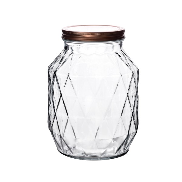 Słoik kuchenny BASIC KITCHEN diamentowy 2700 ml do przechowywania żywności