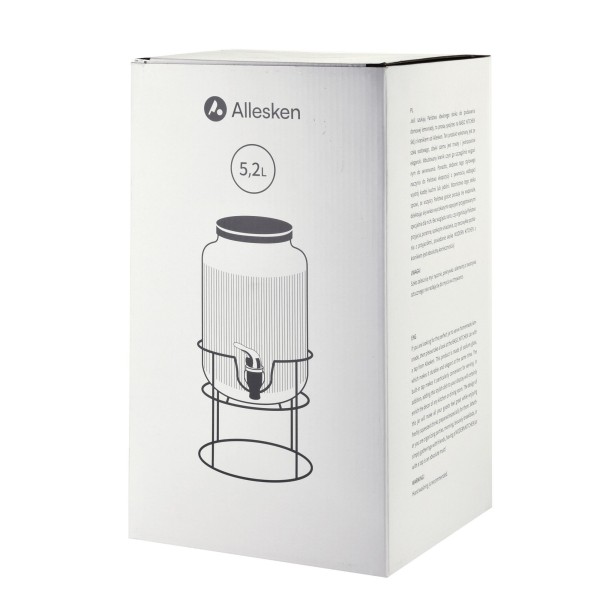 Słoik kuchenny Modern Kitchen z kranikiem 5,2L do przechowywania napojów