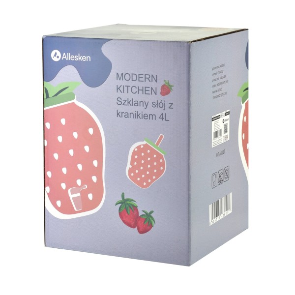 Słoik kuchenny Modern Kitchen z kranikiem 4L do przechowywania napojów