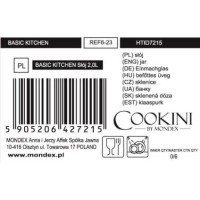 Słoik kuchenny Basic Kitchen 2,0L z uchwytem 14x21,5 cm