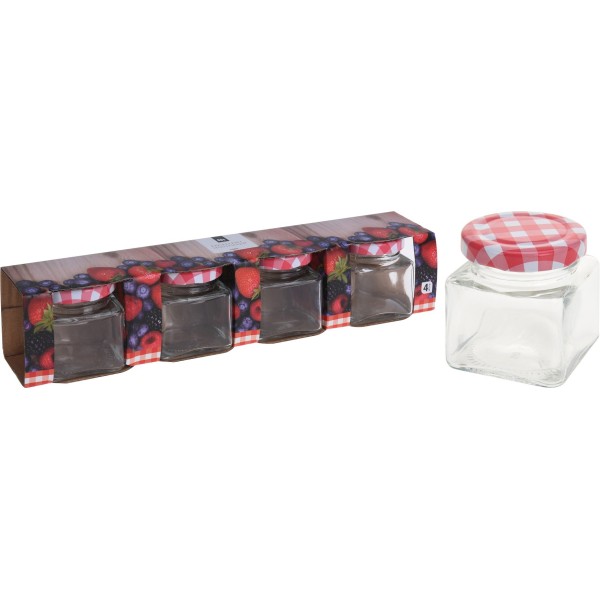 Zestaw słoików kuchennych 4 szt. 75 ml do przechowywania żywności