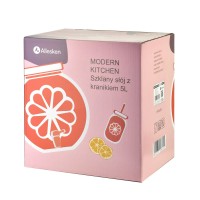 Słoik kuchenny Modern Kitchen szklany z kranikiem 5L do przechowywania napojów