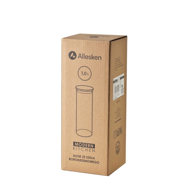 Słoik kuchenny Modern Kitchen 1L do przechowywania żywności 9x8,5xh23 cm