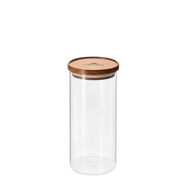 Słoik kuchenny Pojemnik z akacjową pokrywką 1250ml 9,5x22,6cm