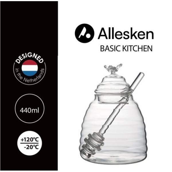 Słoik na miód BASIC KITCHEN 500 ml — słoik kuchenny do przechowywania miodu