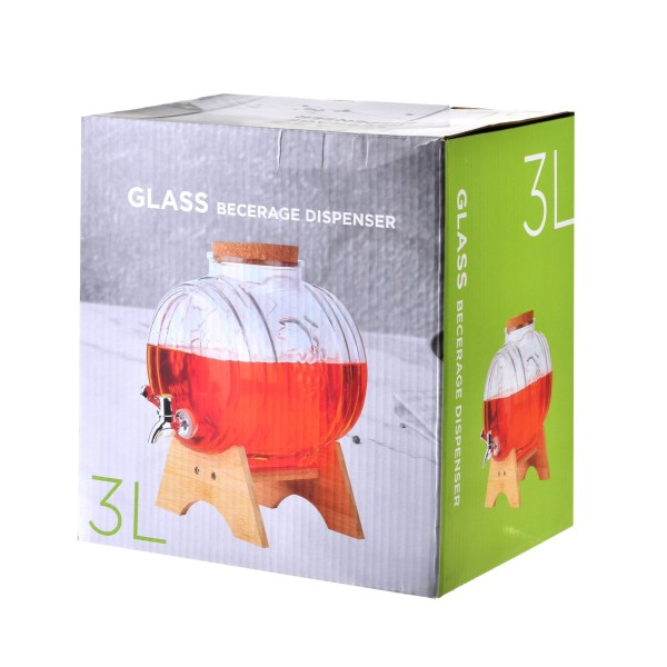 Słoik kuchenny Modern Kitchen z kranikiem 3L do przechowywania napojów