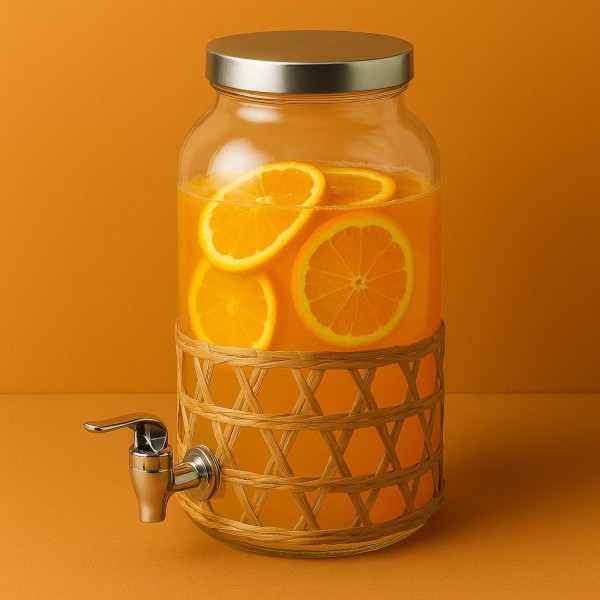 Słój kuchenny Modern Kitchen z kranikiem 3,5L w oplocie
