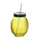 Kubek szklany Modern Kitchen ze słomką, 550 ml, do napojów