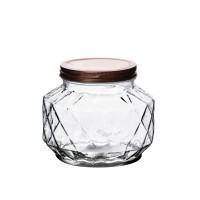Słoik kuchenny BASIC KITCHEN Diamentowy 1400 ml do przechowywania żywności
