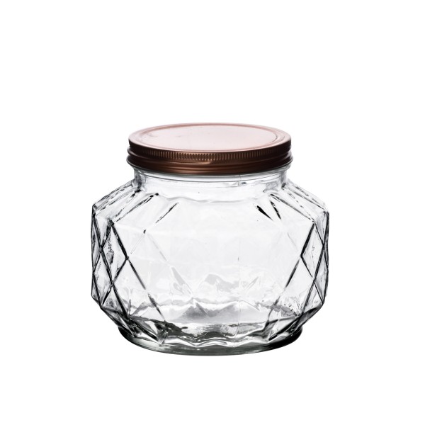 Słoik kuchenny BASIC KITCHEN Diamentowy 1400 ml do przechowywania żywności