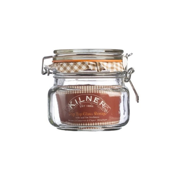 Słoik kuchenny, KIL, Square Clip Top Jar, 0,5 l, szczelny, kwadratowy