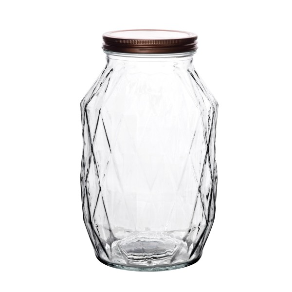 Słoik kuchenny Basic Kitchen Diamentowy 3400 ml do przechowywania żywności